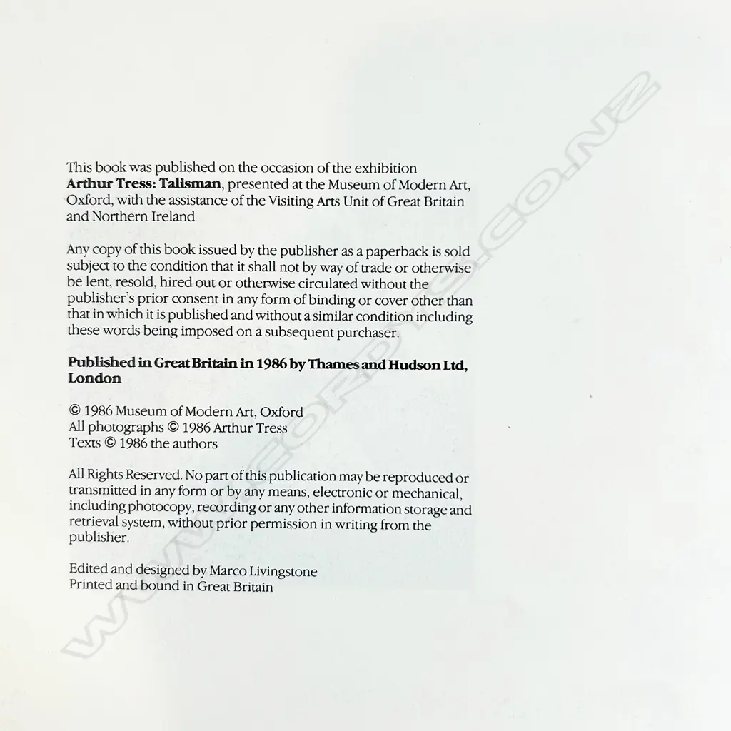 ARTHUR TRESS: TALISMAN Image 1++